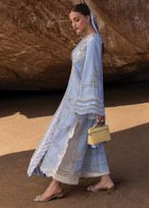 Flow by Crimson Embroidered Lawn Suits Unstitched 3 Piece - CSS25FL 7B A GIRL IN THE GARDEN